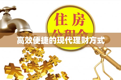 鲁甸高效便捷的现代理财方式