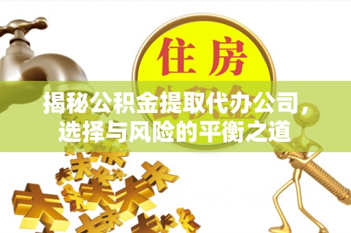 鲁甸揭秘公积金提取代办公司，选择与风险的平衡之道